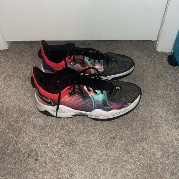 Nike PG 5 Bright Crimson & Black Low Top Athletic Sneakers Men’s Size 13 - Picture 2 of 6